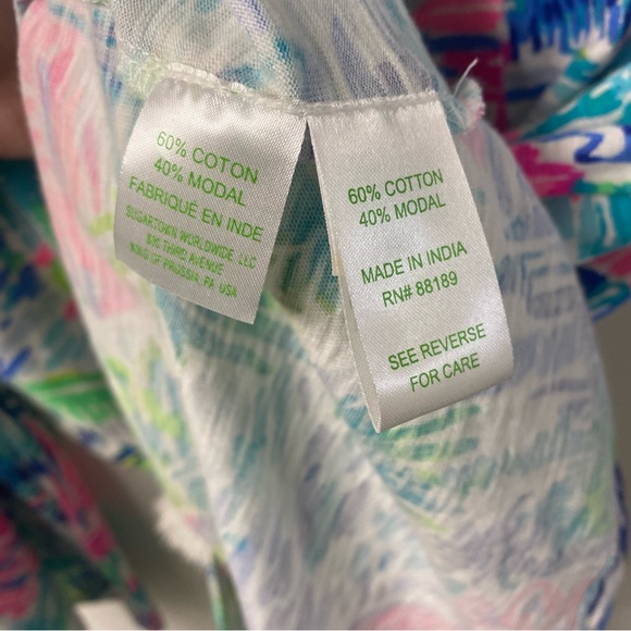 Lilly Pulitzer EUC Salt In The Air Del Lago Tunic Top Size Medium - Picture 5 of 6